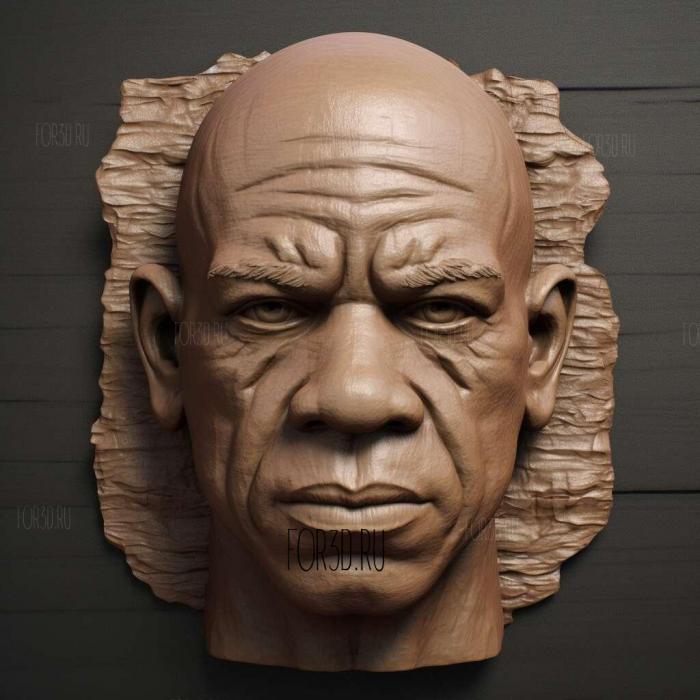 Vin Diesel head 4 stl model for CNC